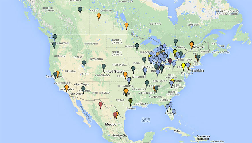 Dura-Bar Availability Map